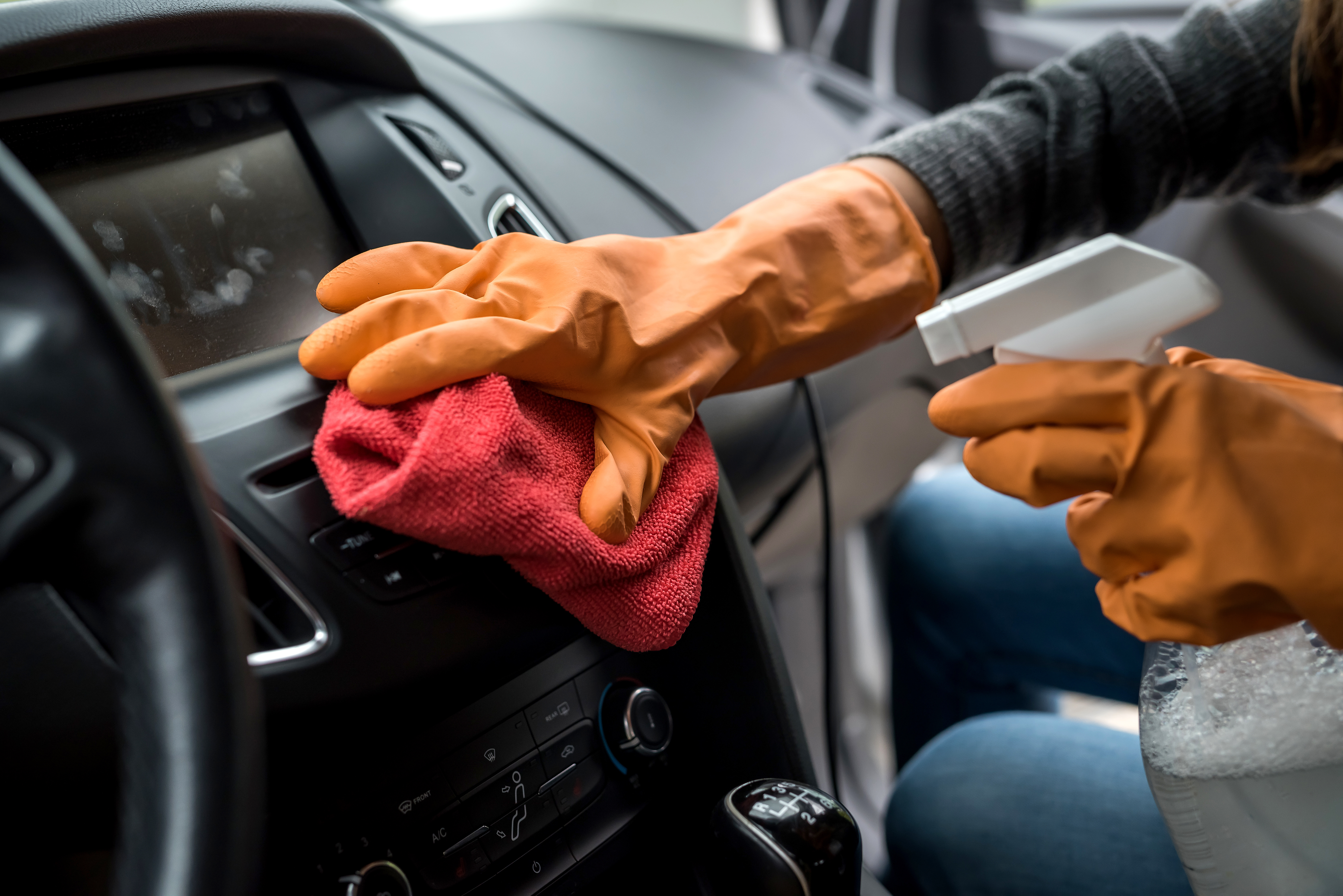 Cleaning supplies for the car