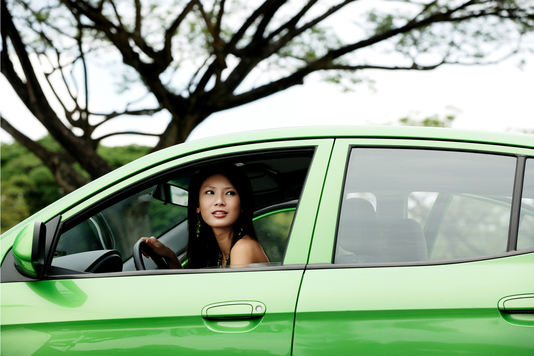 Green car