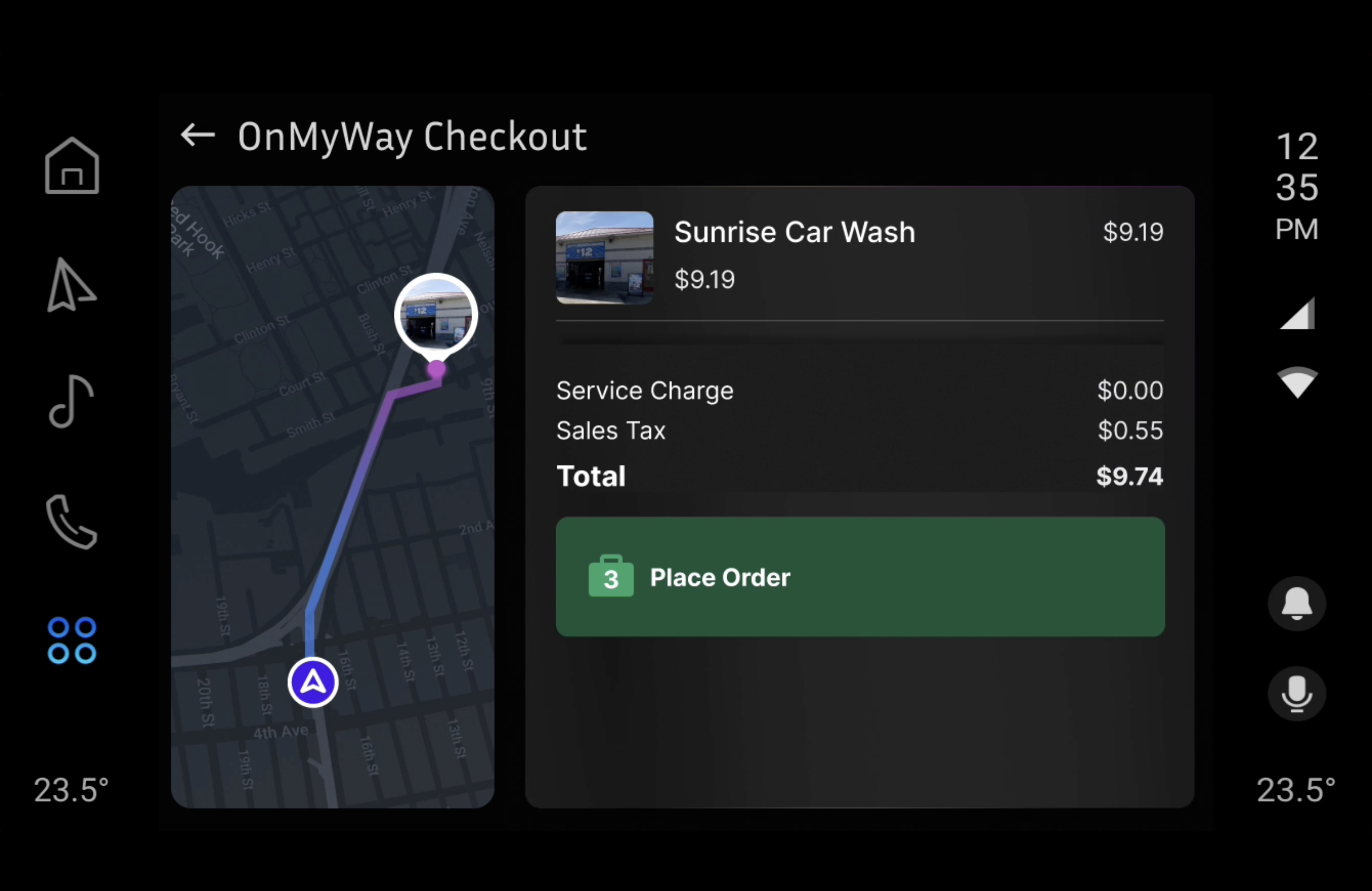 The OnMyWay™ in-car retail and commerce solution brings easy, low-distraction curated shopping to the dashboard of consumers’ favorite connected cars by  facilitating hands-free or dashboard ordering and payment, and then coordinating all logistics for a  seamless curbside experience.