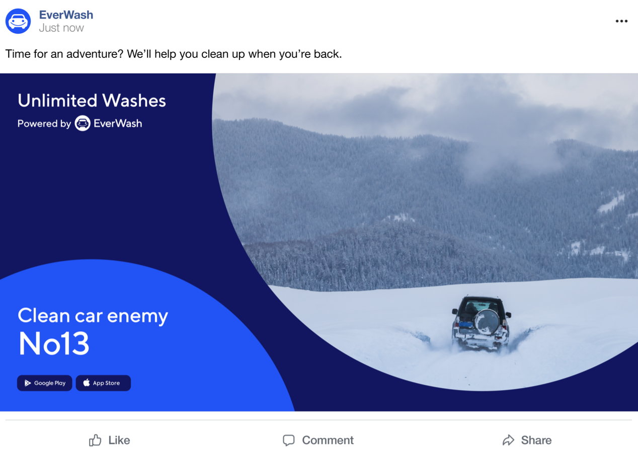 New EverWash social media post concept